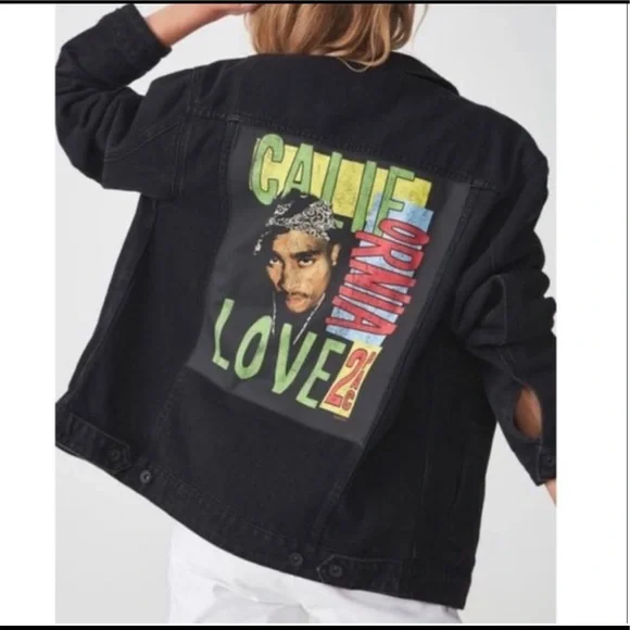 Tupac denim jacket cotton on sale